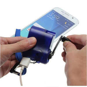 EDC USB Phone Hand Crank Emergency Charger For Camping Hiking Outdoor Sports Travel Charger camping equipment Survival Tools