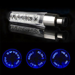 Waterproof Bike Wheel Lights Pattern Changing 7 LED Spoke Lamp for Bicycle