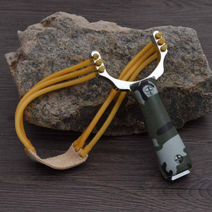 Powerful Aluminium Alloy Slingshot Crossbow Hunting Sling Shot Catapult Camouflage Bow  Outdoor Camping Travel Kits