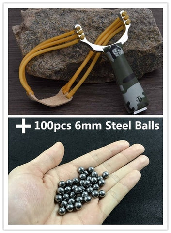 Powerful Aluminium Alloy Slingshot Crossbow Hunting Sling Shot Catapult Camouflage Bow  Outdoor Camping Travel Kits