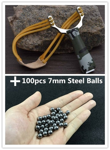 Powerful Aluminium Alloy Slingshot Crossbow Hunting Sling Shot Catapult Camouflage Bow  Outdoor Camping Travel Kits